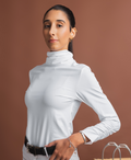 Quarter sleeve polo neck